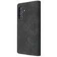 Case for Samsung Galaxy A54, ERBORD Vintage, wallet with flap, black