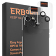 2x ERBORD OPTIK Pro Camera Tempered Glass for iPhone 15/15 Plus/14/14 Plus, black