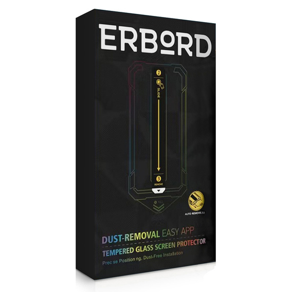 2x Szkło Szkło Hartowane do iPhone 17 / iPhone 16 Pro, ERBORD Easy App Full Screen Protector