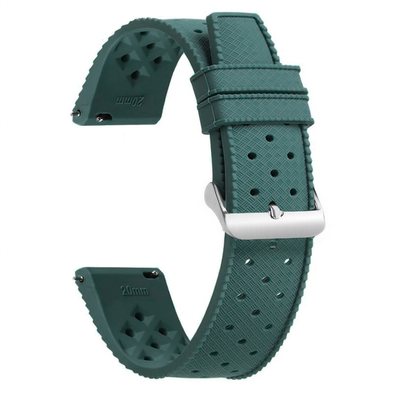 2x Pasek Silikonowy ERBORD Uniwersalny 20mm, Tropic, zielony / szary