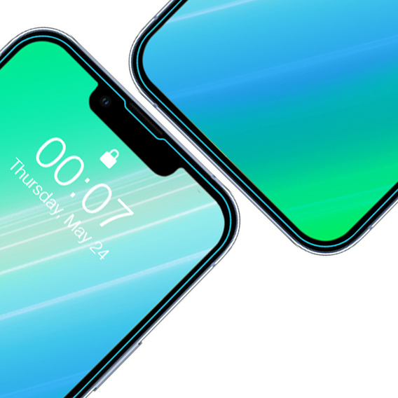 2x Tempered Glass for iPhone 14 Plus, ERBORD 9H Hard Glass for phone screen