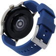 Pasek Silikonowy ERBORD Uniwersalny 20mm, Dual Color, niebieski / srebrna klamra