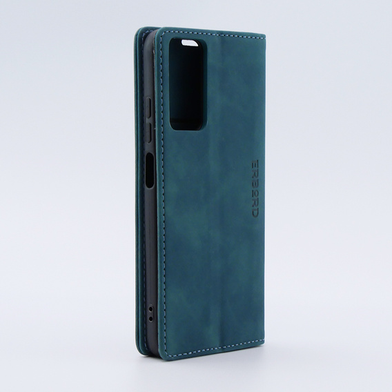 Case for Xiaomi Redmi Note 12S, ERBORD Vintage, wallet with flap, blue