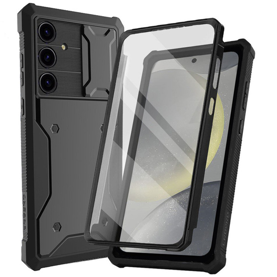 Case for Samsung Galaxy S24, ERBORD Rugged Case, black