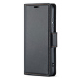 Case for Realme C67 4G, ERBORD Glossy Litchi, wallet with flap, black