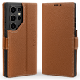 Leather case for Samsung Galaxy S24 Ultra, ERBORD LeatherWallet, brown