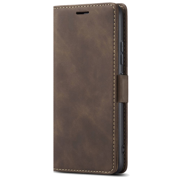 Case for Samsung Galaxy A14 4G/5G, ERBORD Vintage, wallet with flap, coffee