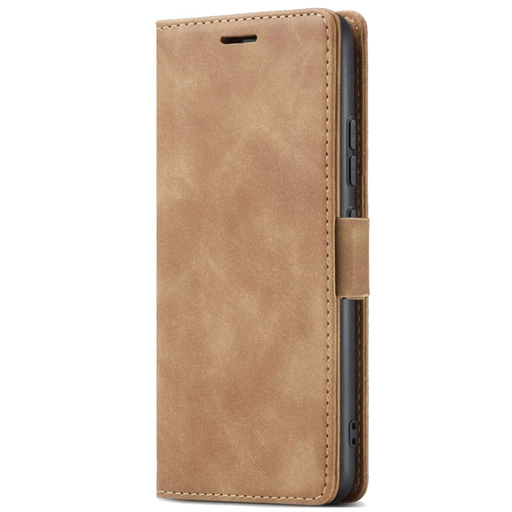 Etui do Samsung Galaxy A14 4G/5G, ERBORD Vintage portfel z klapką, brązowe