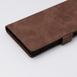 Case for Samsung Galaxy S24 Ultra, ERBORD Vintage, wallet with flap, coffee