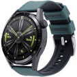 ERBORD Universal Silicone Strap 22mm, Dual Color, black / black buckle