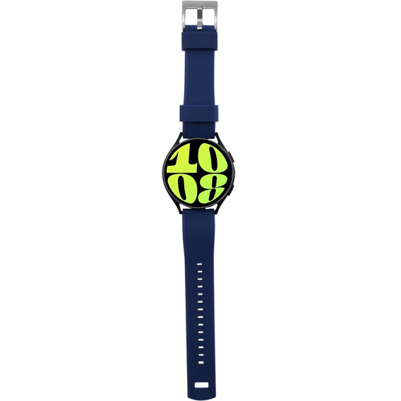 Pasek Silikonowy ERBORD Uniwersalny 20mm, Dual Color, niebieski / srebrna klamra