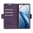 Case for Realme 12 Pro 5G / 12 Pro+ 5G, ERBORD Glossy Litchi, wallet with flap, purple