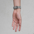 ERBORD Universal Silicone Strap 22mm, Dual Color, grey / black / black buckle