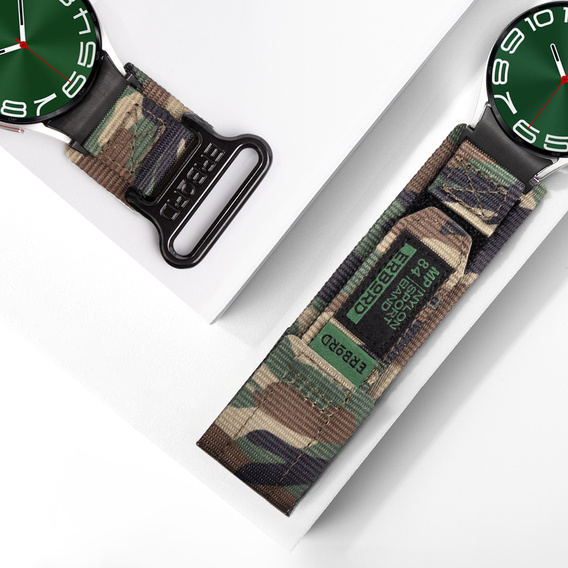 Pasek Nylonowy ERBORD MP84 do Samsung Galaxy Watch 4/5/6 40/42/43/44/45/46/47MM, Kamuflaż