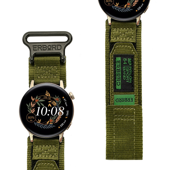 Pasek Nylonowy ERBORD MP84 Uniwersalny 20mm, Zielony