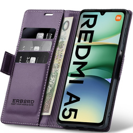 ERBORD Glossy Litchi wallet with flap for Xiaomi Redmi A5