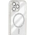 Etui do iPhone 16 Pro Max, ERBORD Glitter MagSafe, przezroczyste + Szkło na ekran