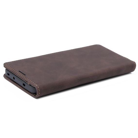 Case for Xiaomi 13T / 13T Pro, ERBORD Vintage, wallet with flap, coffee