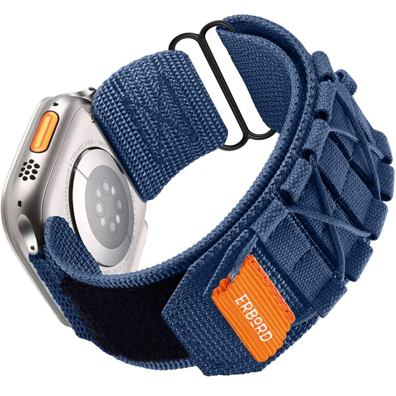 Pasek Nylonowy ERBORD Runner do Apple Watch 1/2/3/4/5/6/7/8/9/SE/ULTRA/ULTRA 2 42/44/45/49MM, Niebieski