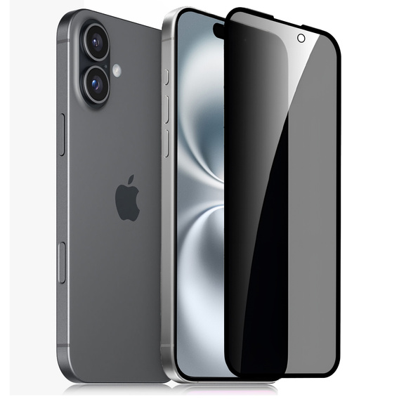 2x Privatization Tempered Glass for iPhone 16, ERBORD 9H Easy App Anti-Peep