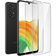 2x Tempered Glass for Samsung Galaxy A33 5G, ERBORD 9H Hard Glass for phone screen