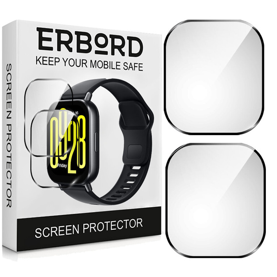 2x ERBORD Hybrid Glass for Xiaomi Redmi Watch 5 Active