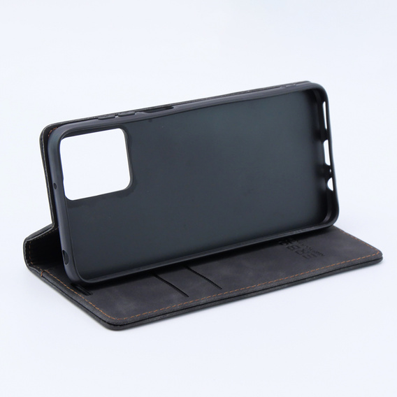 Etui do Motorola Moto G53, ERBORD Vintage portfel z klapką, czarne