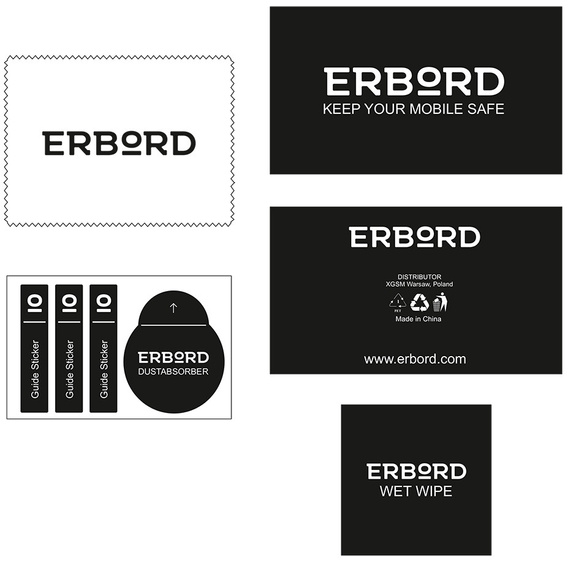 ERBORD 9H Hard Glass tempered glass for iPhone 17 Pro / 17 / 16 Pro – set of 2 pieces