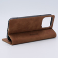 Case for iPhone 15 Pro Max, ERBORD Vintage, wallet with flap, brown