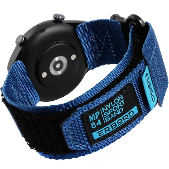 Pasek Nylonowy ERBORD MP84 do Samsung Galaxy Watch 4/5/6 40/42/43/44/45/46/47MM, Niebieski