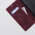 Case for Oppo A78 4G, ERBORD Vintage, wallet with flap, red