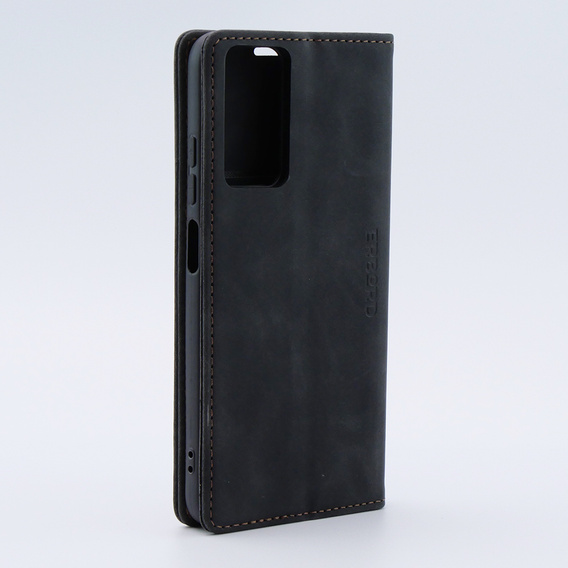 Etui do Xiaomi Redmi Note 12S, ERBORD Vintage portfel z klapką, czarne