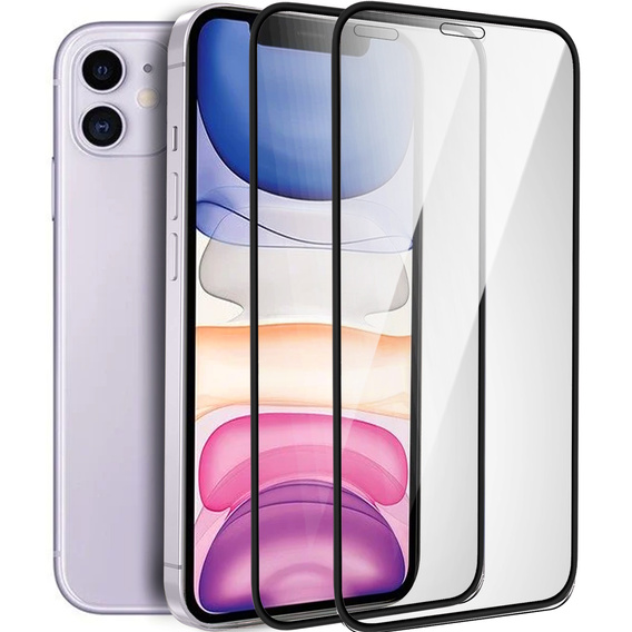 2x Tempered Glass for iPhone XR / 11, ERBORD 3D full display