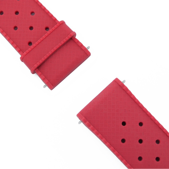 Pasek Silikonowy ERBORD Uniwersalny 22mm, Tropic, czerwony / czarna klamra