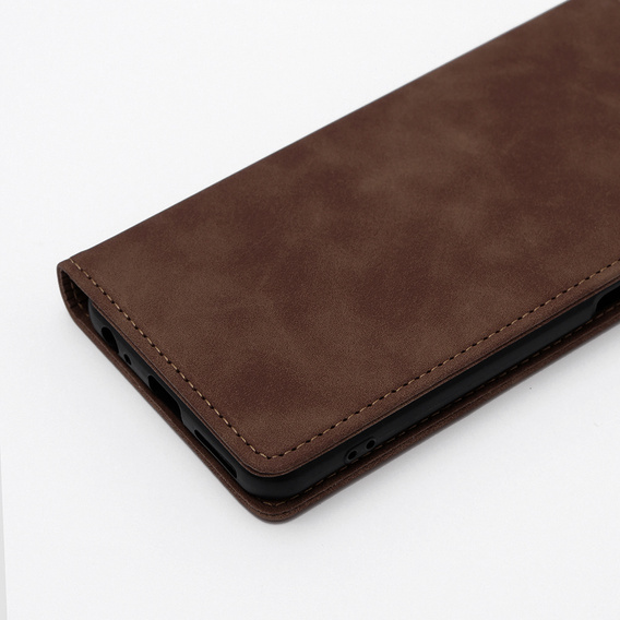 Case for Motorola Moto G73, ERBORD Vintage, wallet with flap, coffee