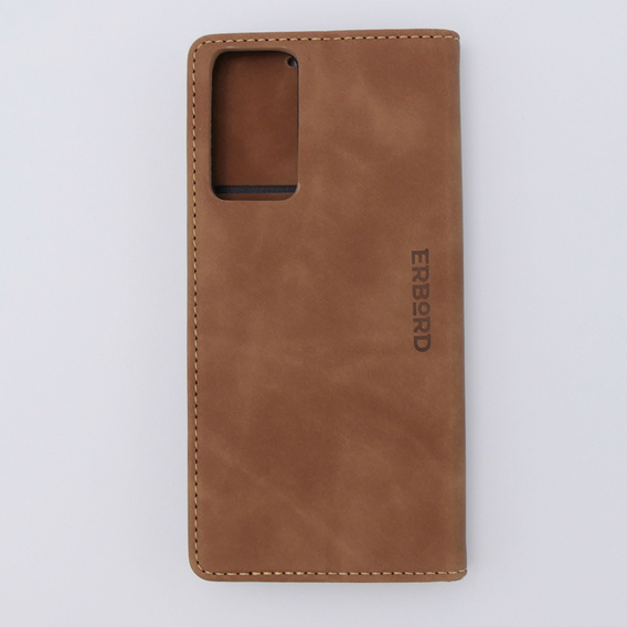 Case for Xiaomi Redmi Note 12S, ERBORD Vintage, wallet with flap, brown