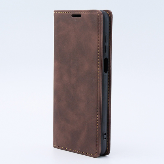 Case for Motorola Moto G53, ERBORD Vintage, wallet with flap, coffee