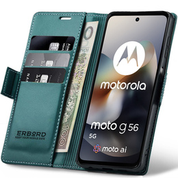 ERBORD Glossy Litchi wallet with flap for Motorola Moto G56 5G