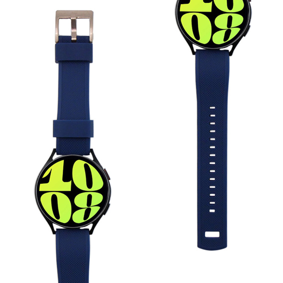 Pasek Silikonowy ERBORD Uniwersalny 20mm, Dual Color, niebieski / czerwony / różowo złota