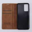 Case for Xiaomi Redmi Note 12S, ERBORD Vintage, wallet with flap, brown
