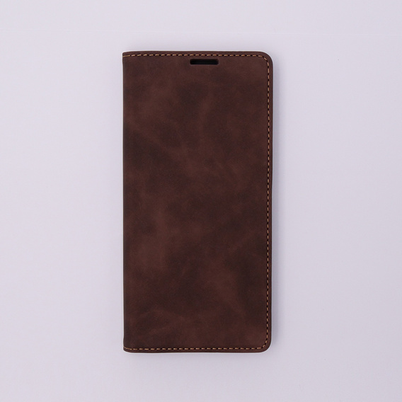 Etui do Xiaomi Redmi 12C, ERBORD Vintage portfel z klapką, kawowe