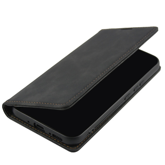 Case for Samsung Galaxy A54, ERBORD Vintage, wallet with flap, black