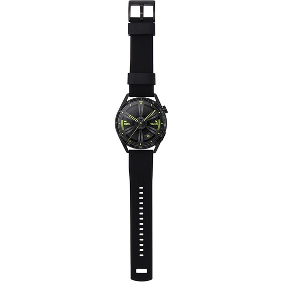 ERBORD Universal Silicone Strap 22mm, Dual Color, black / black buckle