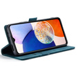 Case for Samsung Galaxy A14 4G/5G, ERBORD Vintage, wallet with flap, blue