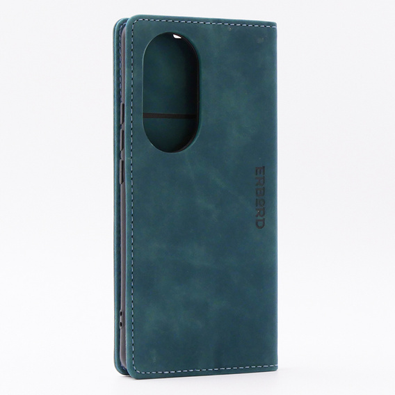 Case for Oppo Reno 10 / 10 Pro, ERBORD Vintage, wallet with flap, blue