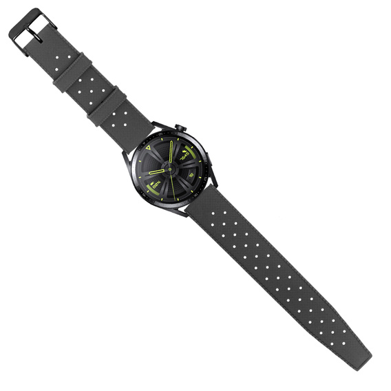 Pasek Silikonowy ERBORD Uniwersalny 22mm, Tropic, czarny / czarna klamra