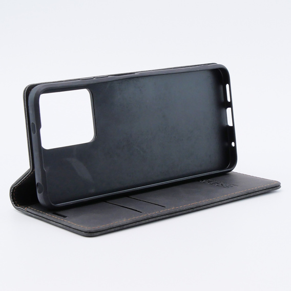 Etui do Xiaomi Redmi Note 12 4G, ERBORD Vintage portfel z klapką, czarne