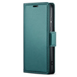 Etui do Oppo Reno 13F / Oppo Reno 13FS, ERBORD Glossy Litchi, portfel z klapką, zielone