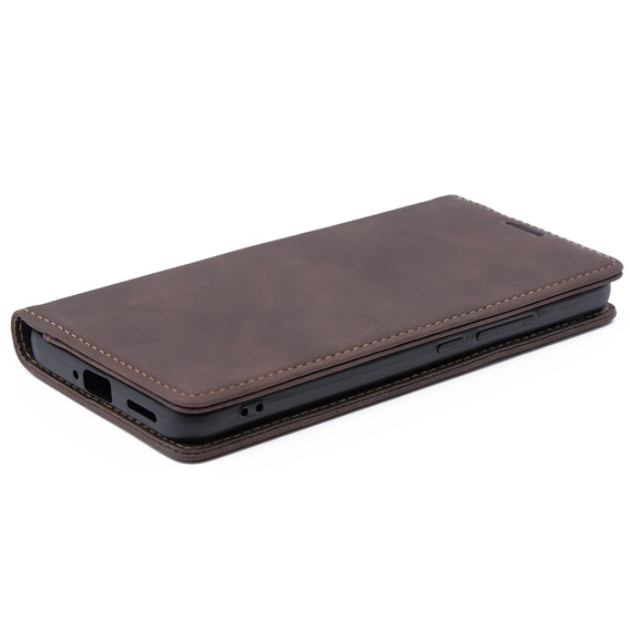 Case for Xiaomi 13T / 13T Pro, ERBORD Vintage, wallet with flap, coffee