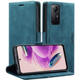 Case for Xiaomi Redmi Note 12S, ERBORD Vintage, wallet with flap, blue
